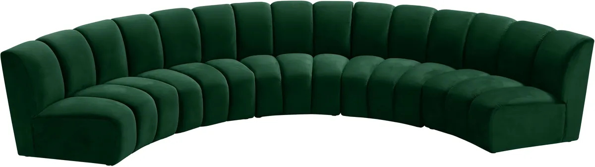 Infinity - 5 Piece Modular Sectional - Fabric - Green
