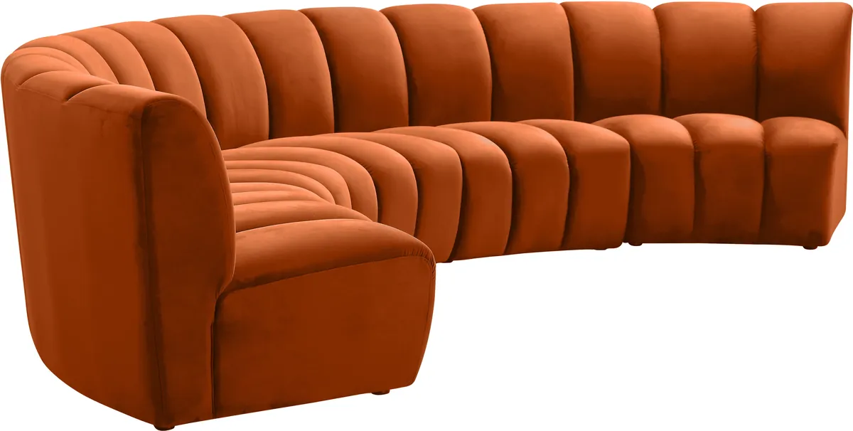 Infinity - 5 Piece Modular Sectional - Cognac