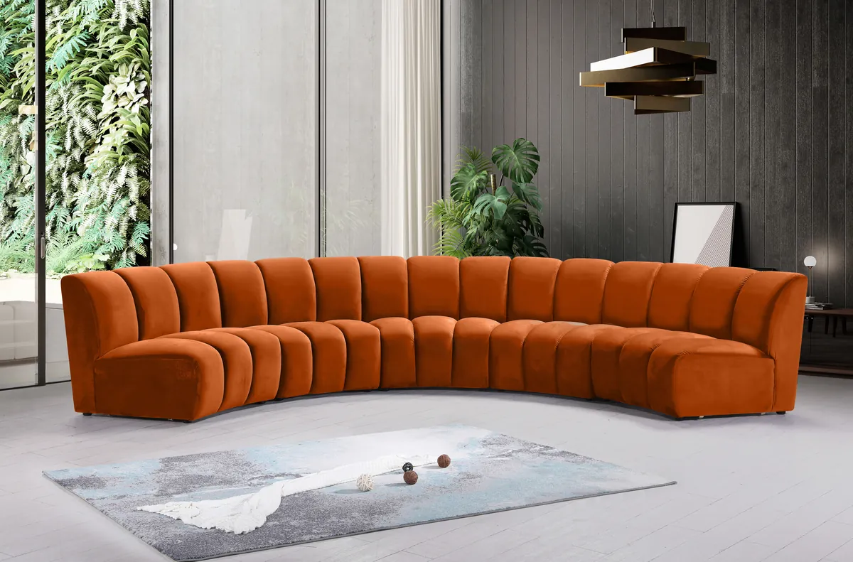 Infinity - 5 Piece Modular Sectional - Cognac