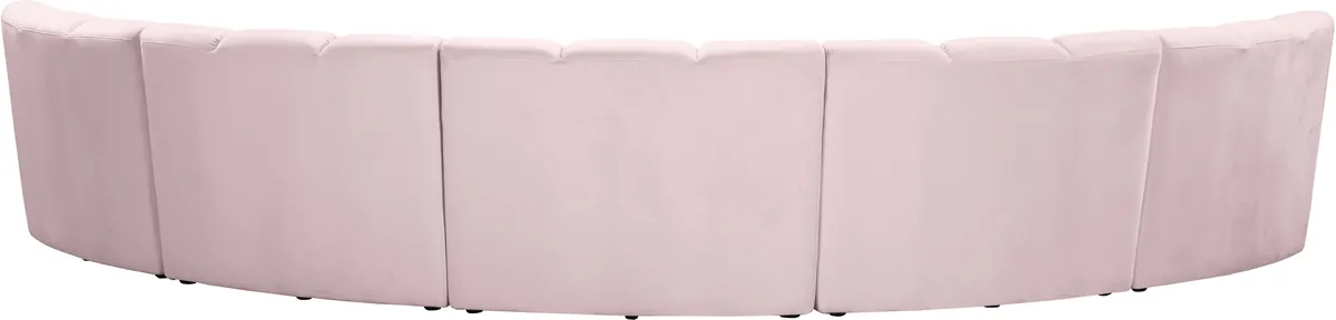 Infinity - 5 Piece Modular Sectional - Pink