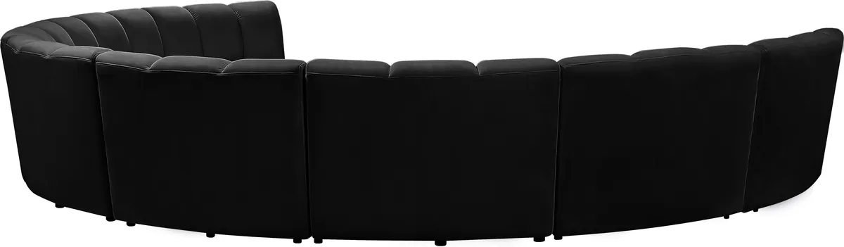 Infinity - 8 Piece Modular Sectional - Fabric - Black