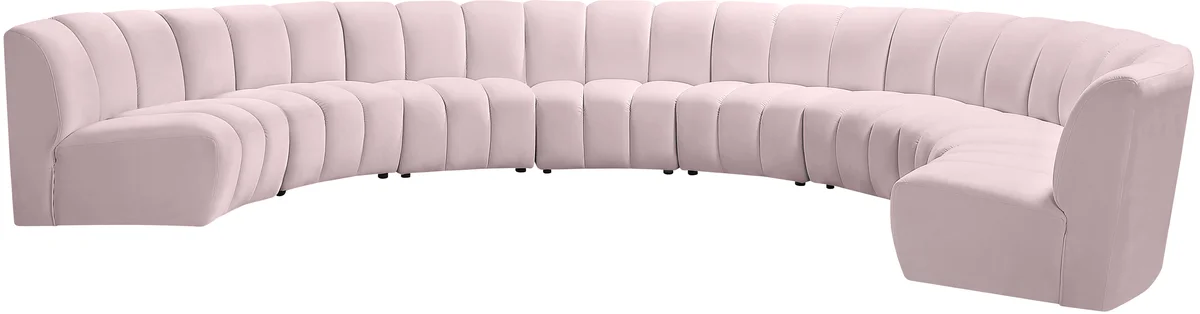 Infinity - 8 Piece Modular Sectional - Pink