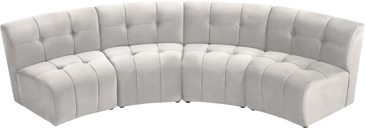 Limitless - 4 Piece Modular Sectional - Cream