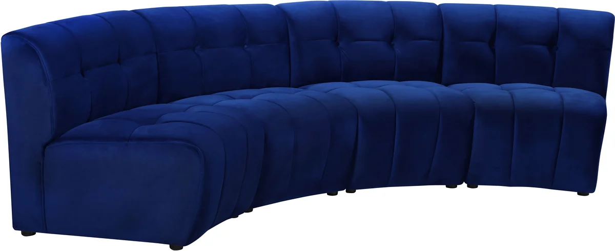 Limitless - 4 Piece Modular Sectional - Navy