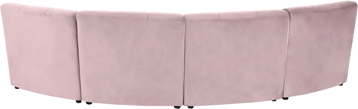 Limitless - 4 Piece Modular Sectional - Pink