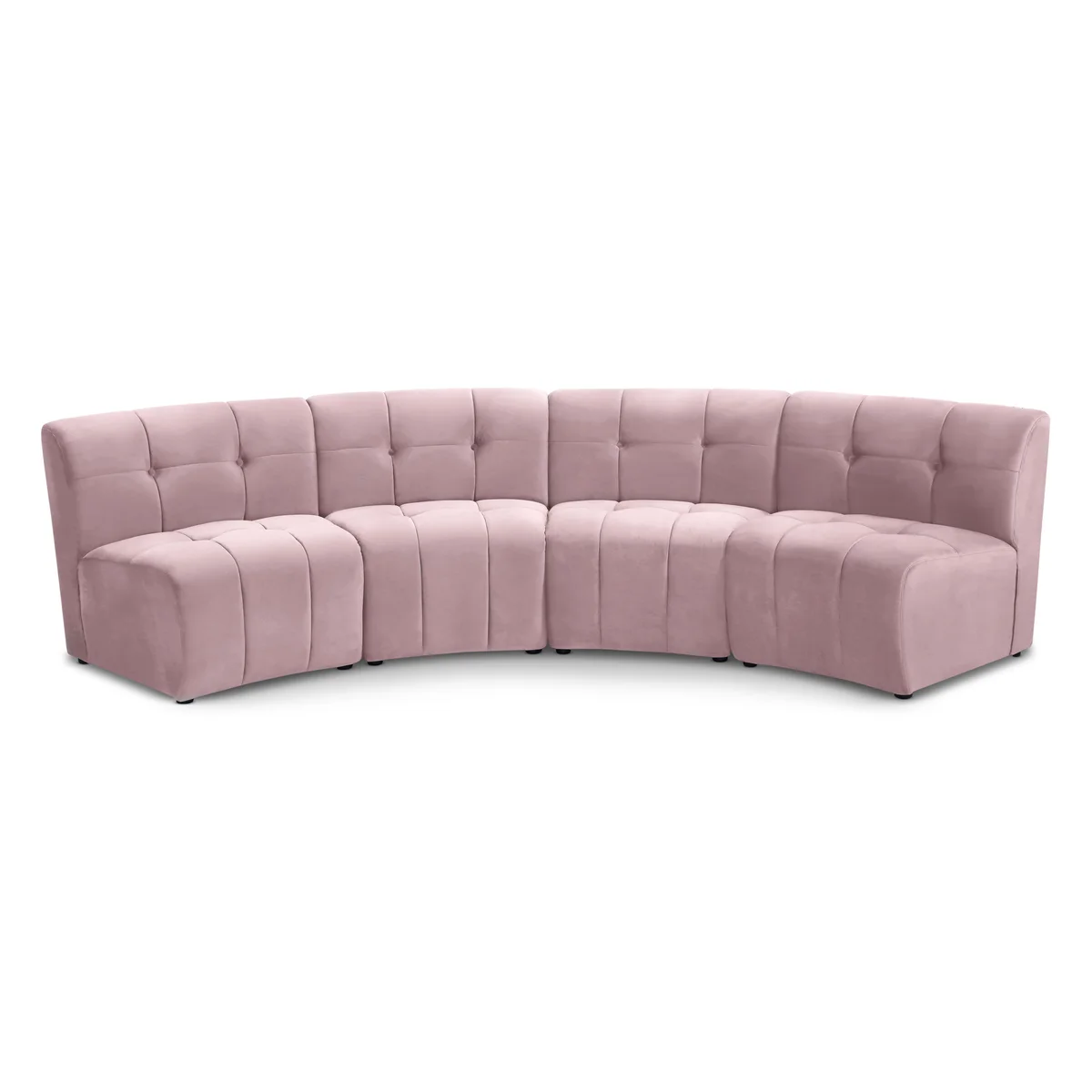 Limitless - 4 Piece Modular Sectional - Pink