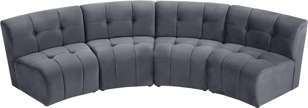 Limitless - 4 Piece Modular Sectional - Gray