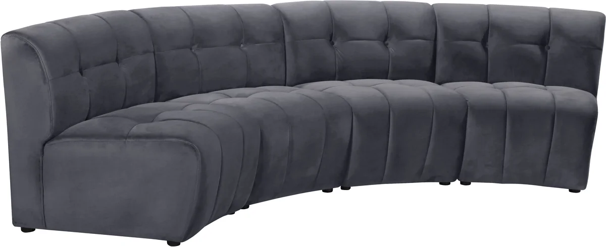 Limitless - 4 Piece Modular Sectional - Gray
