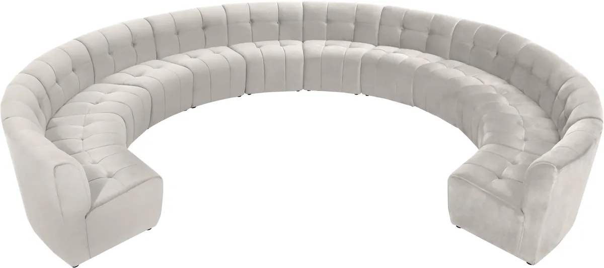 Limitless - 12 Piece Modular Sectional - Cream