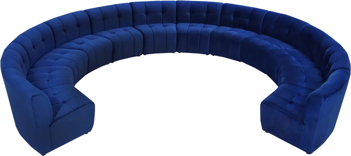 Limitless - 12 Piece Modular Sectional - Navy