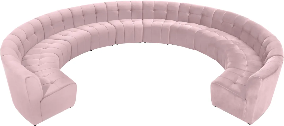 Limitless - 12 Piece Modular Sectional - Pink