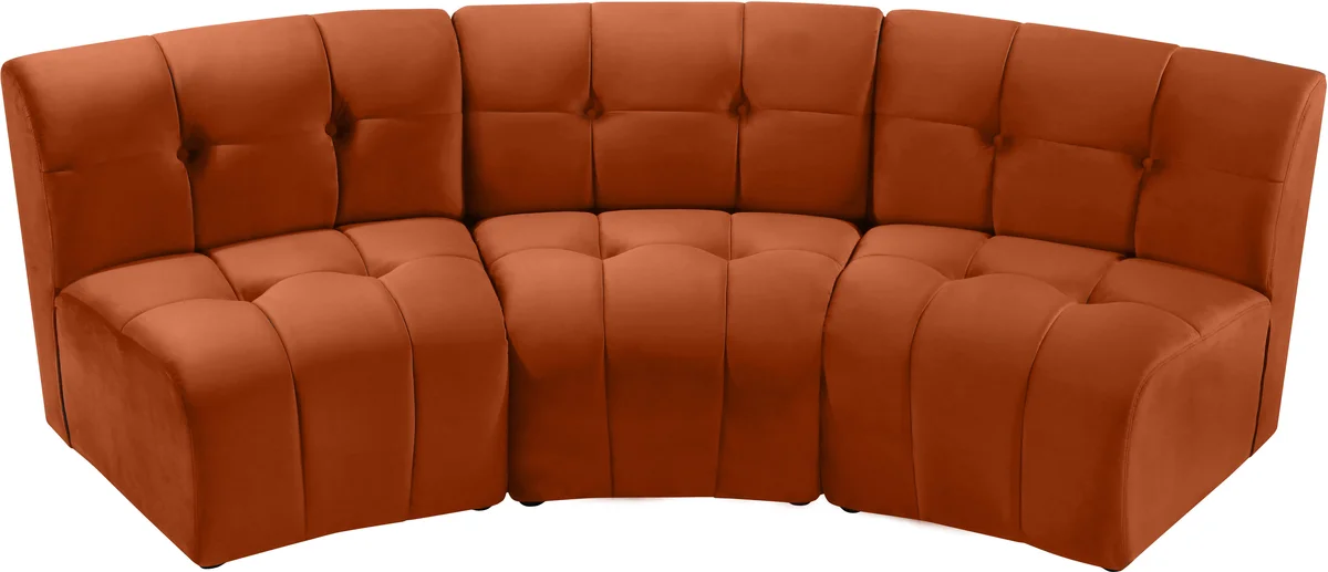 Limitless - 3 Piece Modular Sectional - Cognac