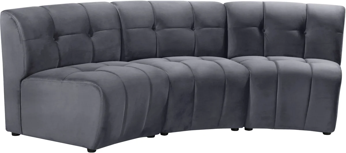 Limitless - 3 Piece Modular Sectional - Gray