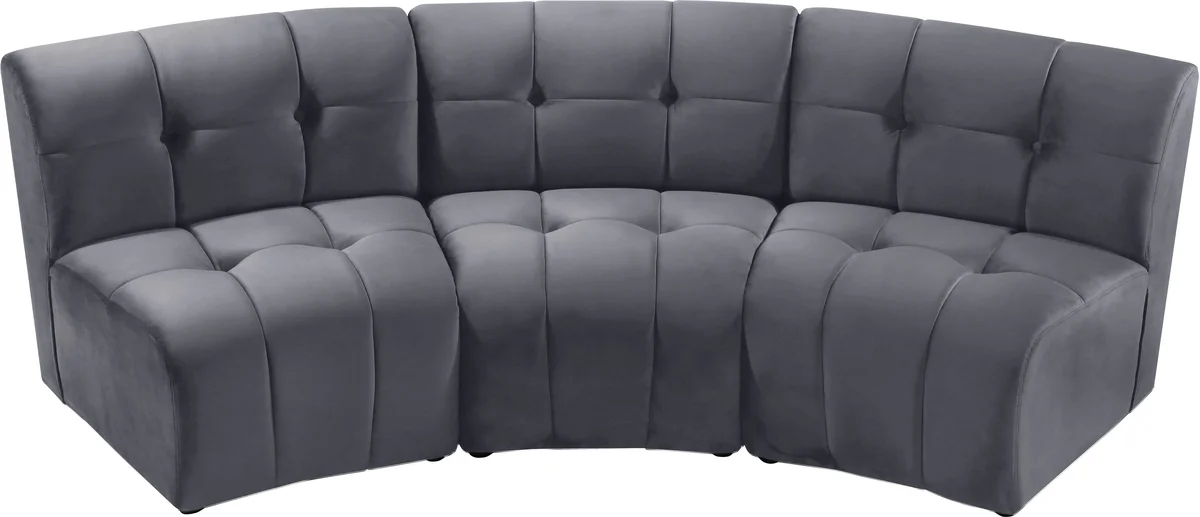 Limitless - 3 Piece Modular Sectional - Gray