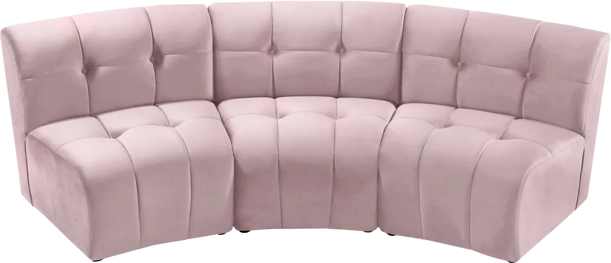 Limitless - 3 Piece Modular Sectional - Pink