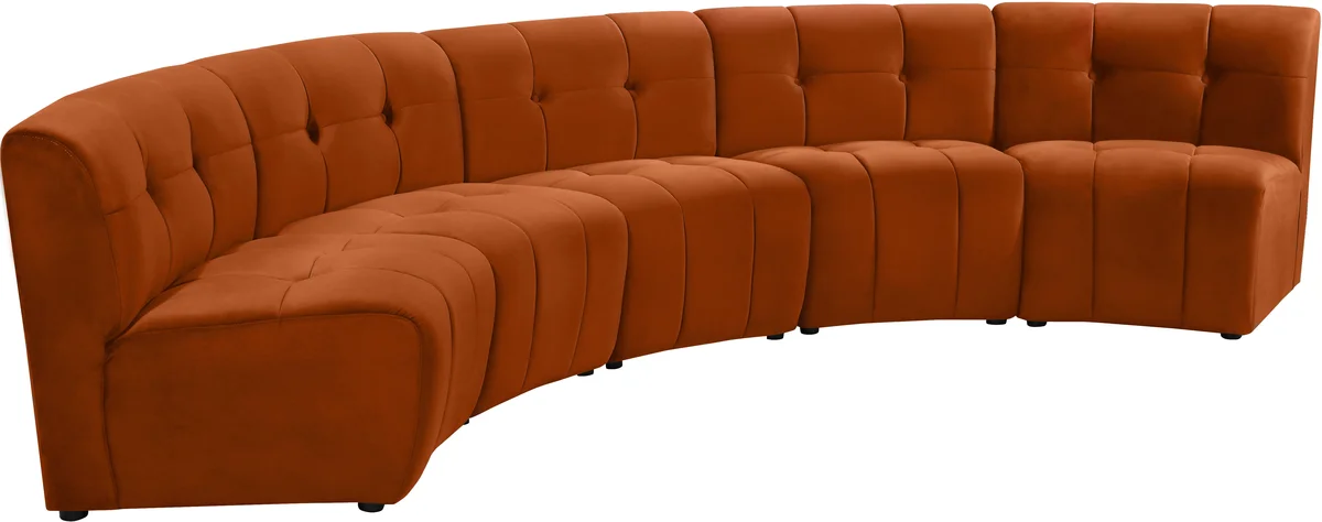 Limitless - 5 Piece Modular Sectional - Cognac