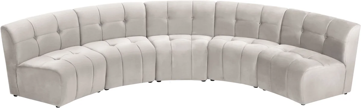 Limitless - 5 Piece Modular Sectional - Cream