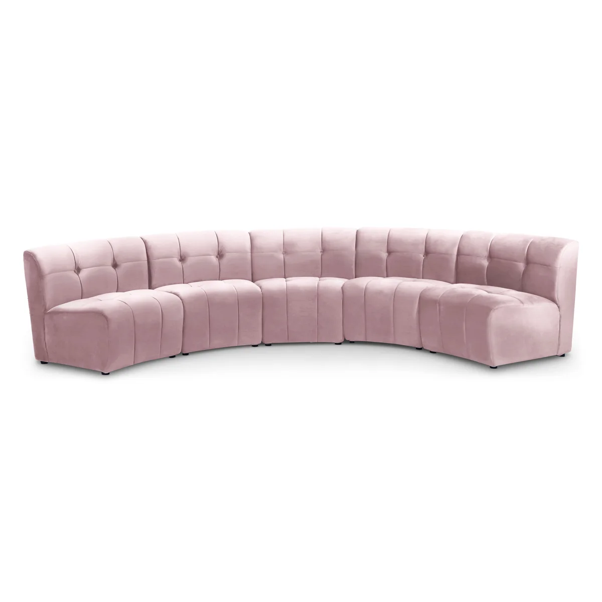 Limitless - 5 Piece Modular Sectional - Pink