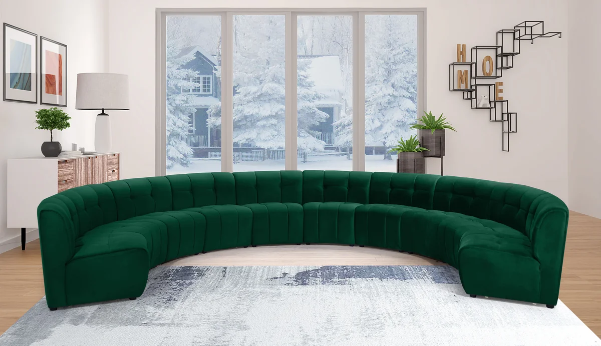 Limitless - 10 Piece Modular Sectional - Green - View 2