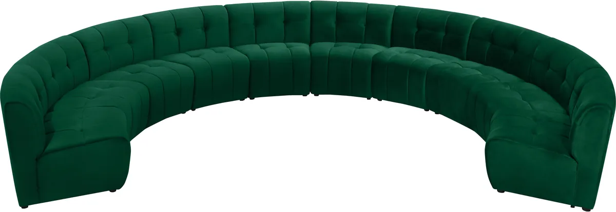 Limitless - 10 Piece Modular Sectional - Green
