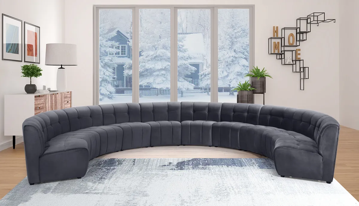 Limitless - 10 Piece Modular Sectional - Gray - View 2