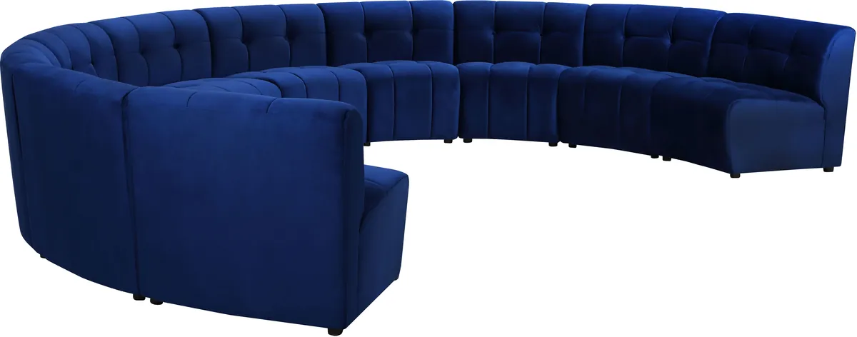 Limitless - 10 Piece Modular Sectional - Navy