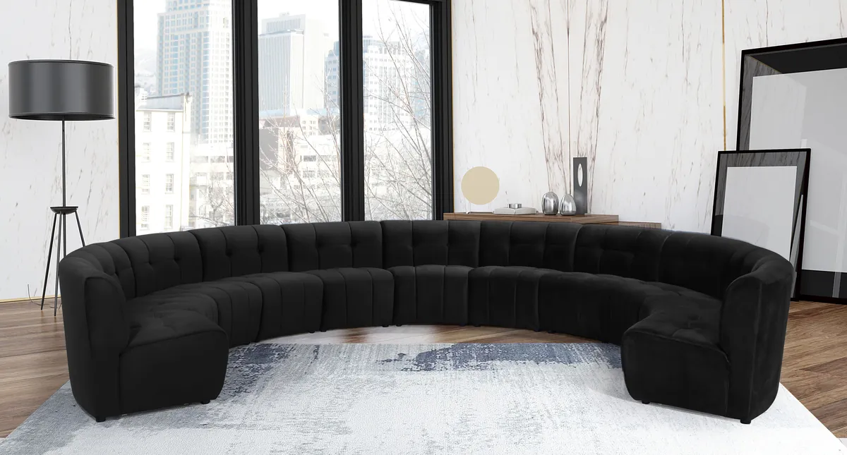Limitless - 11 Piece Modular Sectional - Black - View 2