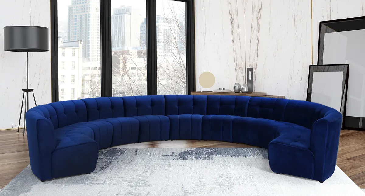 Limitless - 11 Piece Modular Sectional - Navy - View 2
