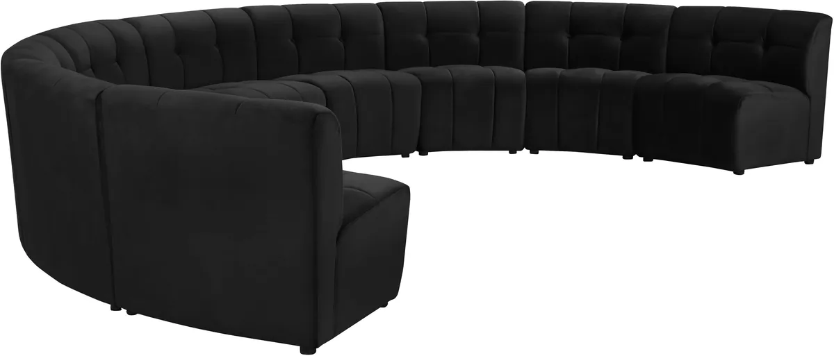 Limitless - 9 Piece Modular Sectional - Black
