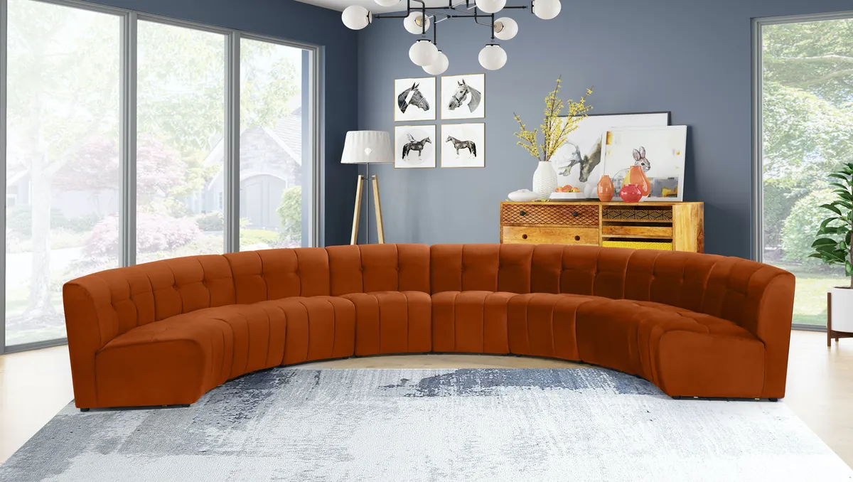 Limitless - 8 Piece Modular Sectional - Cognac - View 2