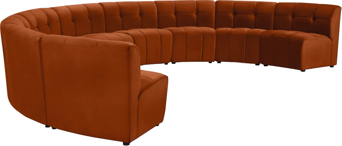 Limitless - 9 Piece Modular Sectional - Cognac