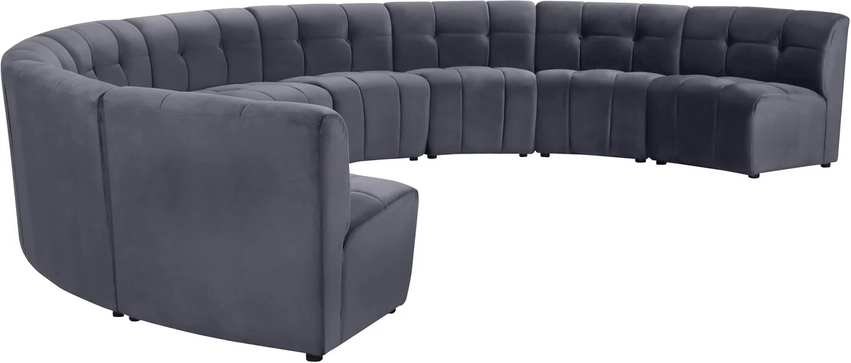 Limitless - 9 Piece Modular Sectional - Gray