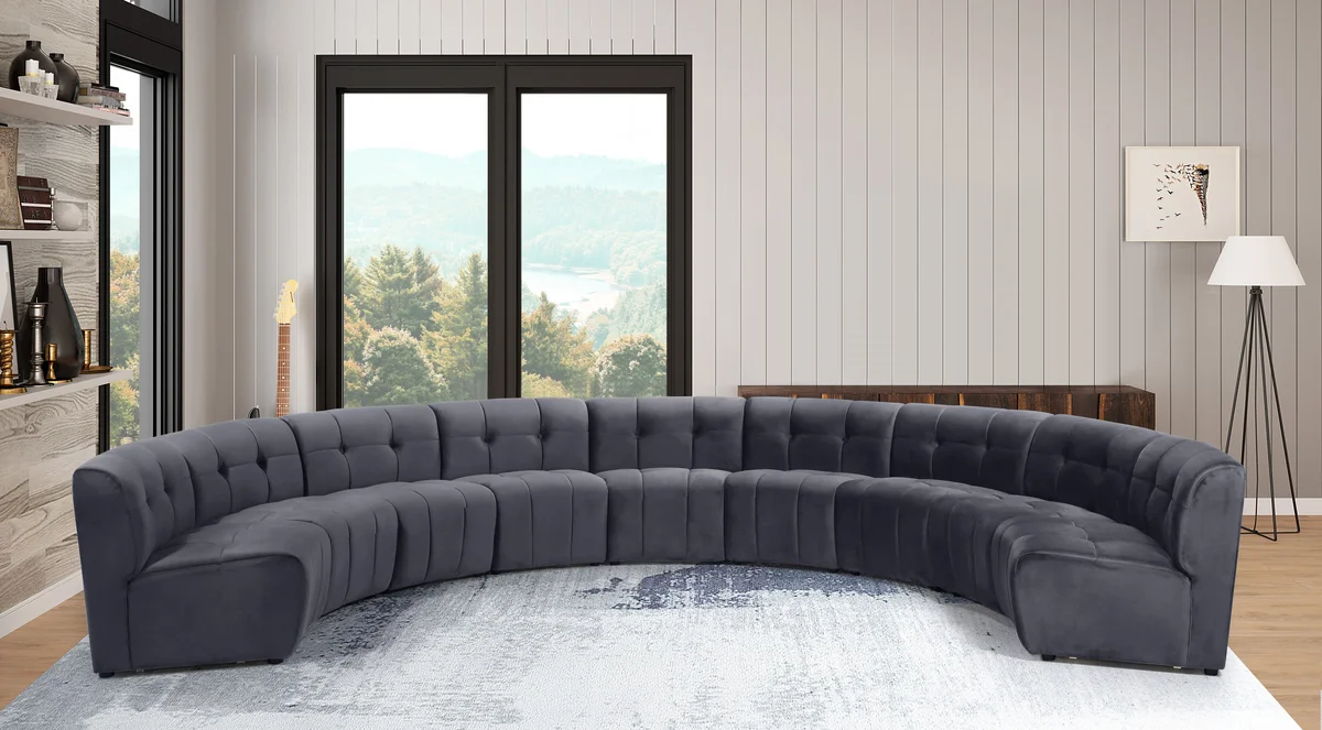 Limitless - 9 Piece Modular Sectional - Gray - View 2