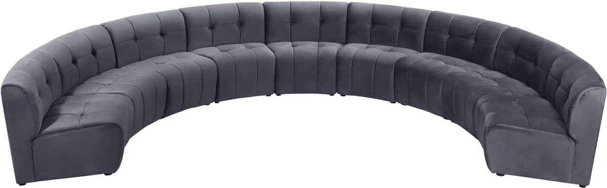 Limitless - 9 Piece Modular Sectional - Gray