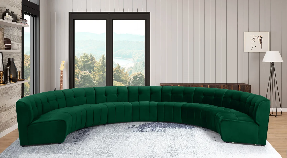Limitless - 9 Piece Modular Sectional - Green - View 2