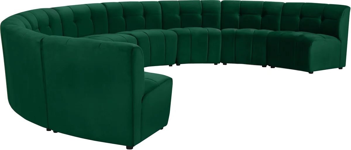 Limitless - 9 Piece Modular Sectional - Green