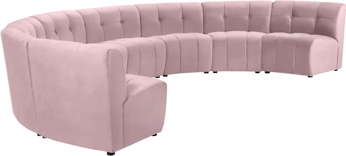 Limitless - 8 Piece Modular Sectional - Pink