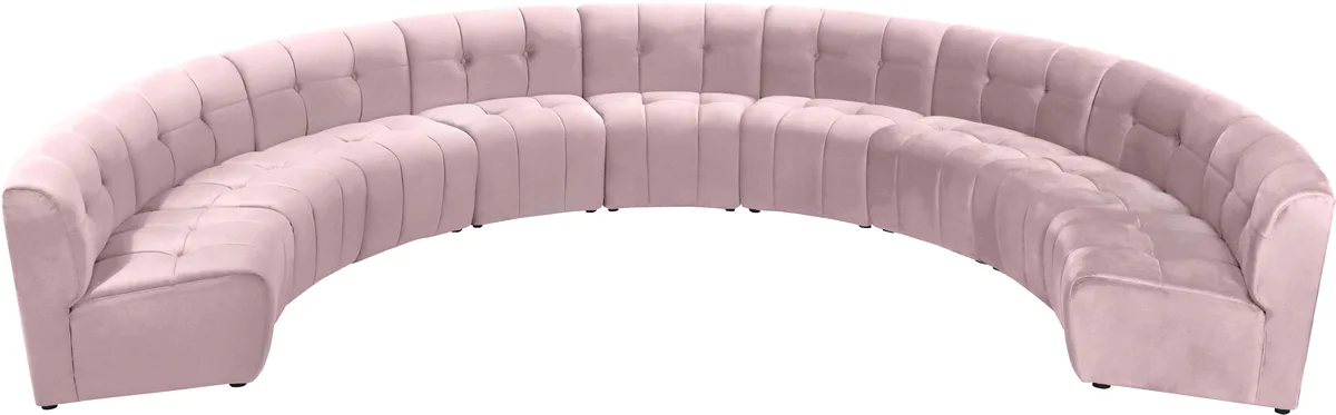 Limitless - 9 Piece Modular Sectional - Pink