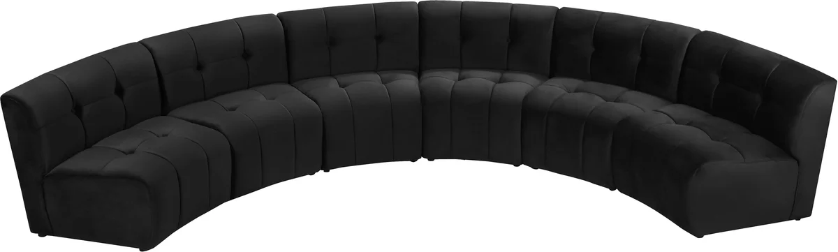 Limitless - 6 Piece Modular Sectional - Black