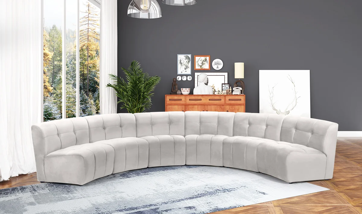 Limitless - 6 Piece Modular Sectional - Cream - View 2