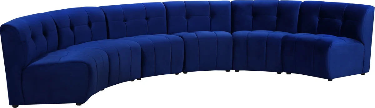 Limitless - 6 Piece Modular Sectional - Navy
