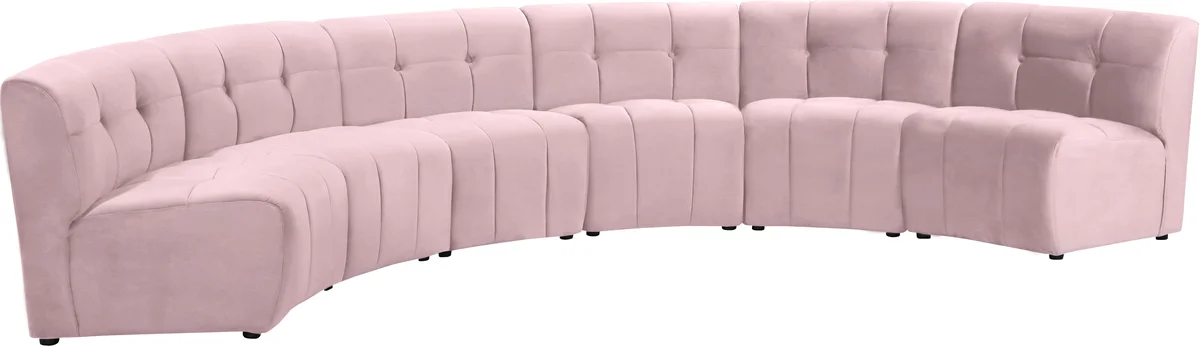 Limitless - 6 Piece Modular Sectional - Pink