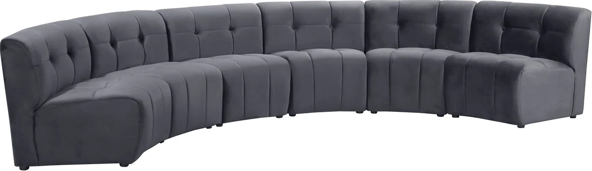 Limitless - 6 Piece Modular Sectional - Gray