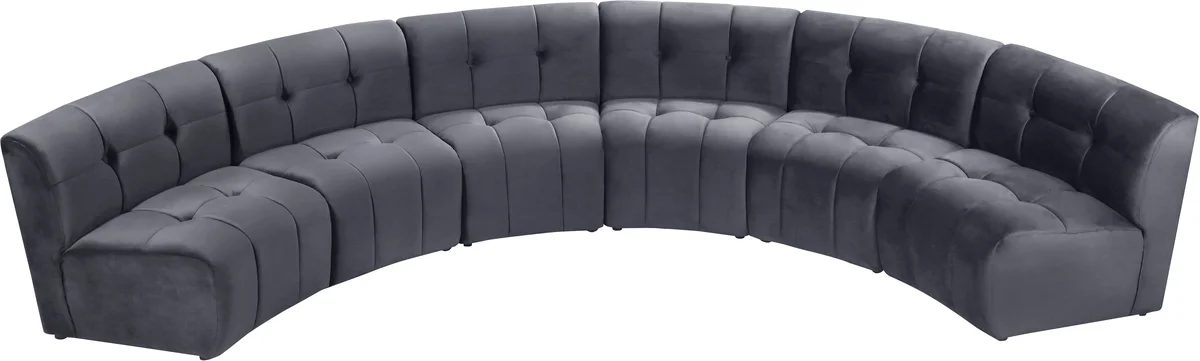 Limitless - 6 Piece Modular Sectional - Gray