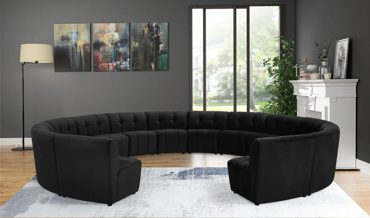 Limitless - 14 Piece Modular Sectional - Black - View 2