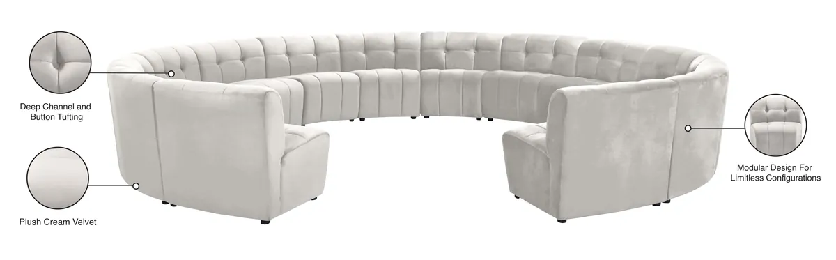 Limitless - 14 Piece Modular Sectional - Cream