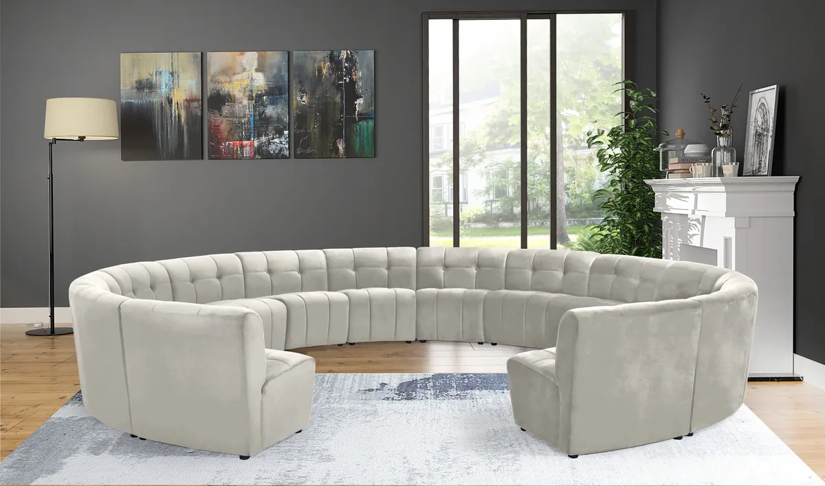 Limitless - 14 Piece Modular Sectional - Cream - View 2