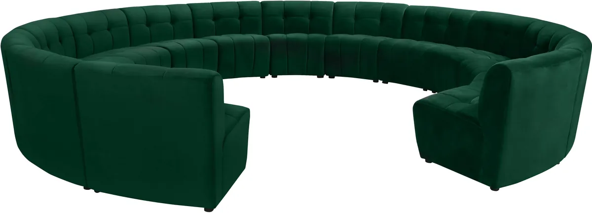 Limitless - 14 Piece Modular Sectional - Green