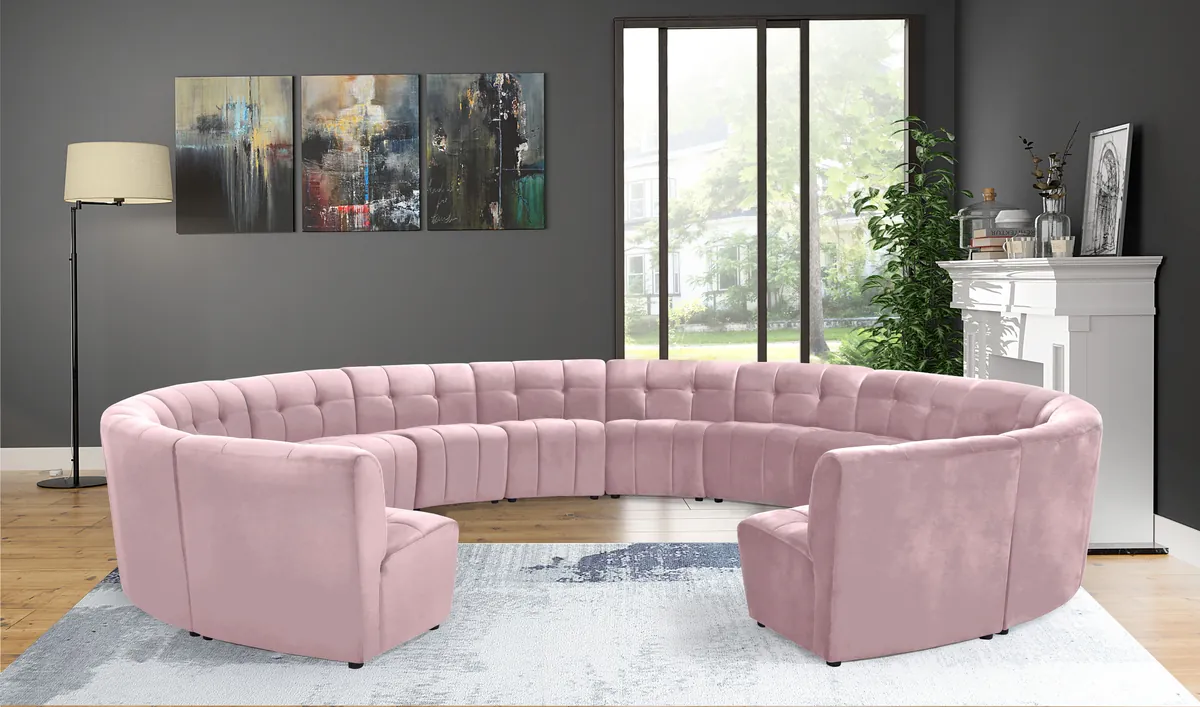 Limitless - 14 Piece Modular Sectional - Pink - View 2