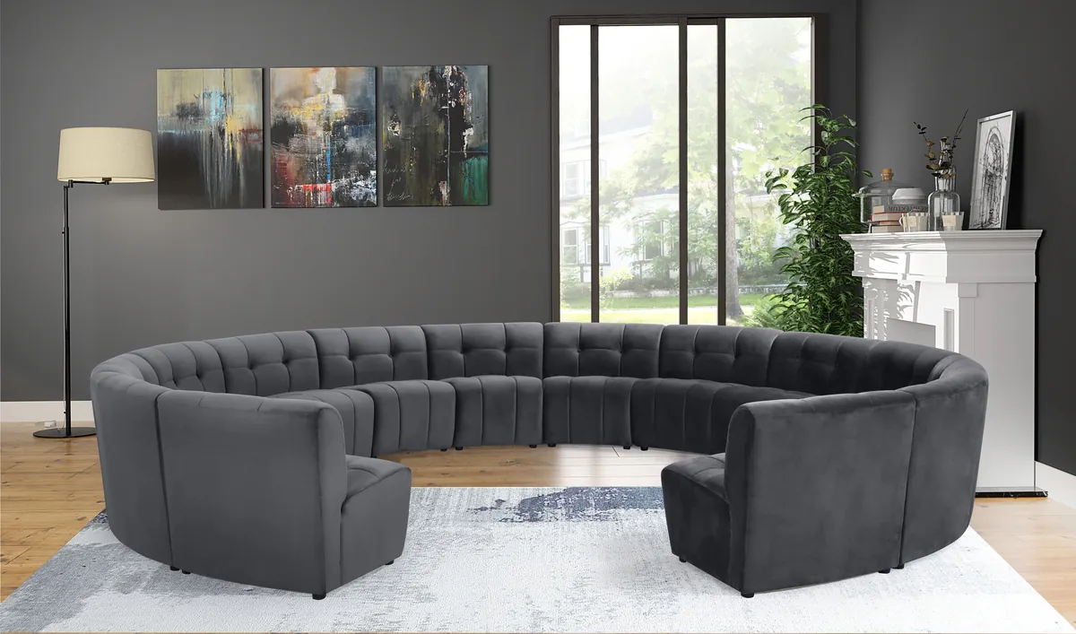 Limitless - 14 Piece Modular Sectional - Gray - View 2